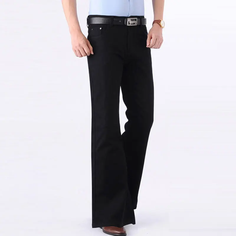 Black wide leg jeans mens Clearance