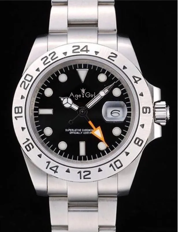 

Famous Brand New Men Automatic Mechanical Watch Black White Stainless Steel Sapphire Diver EXP 16570 GMT Watches 40mm 44mm AAA+