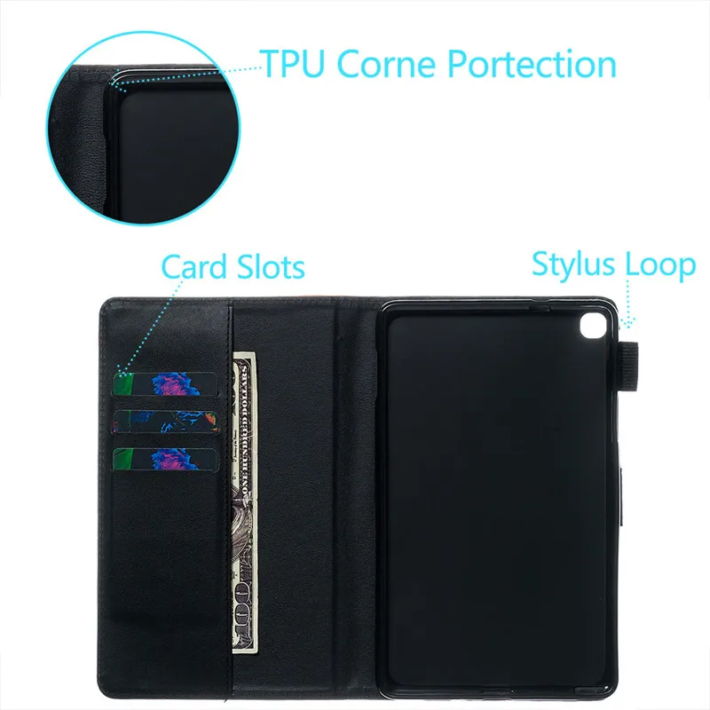 Wekays Coque для samsung Tab A 8," мультяшный кожаный чехол Fundas для samsung Galaxy Tab A 8,0 P200 P205 P207 чехол