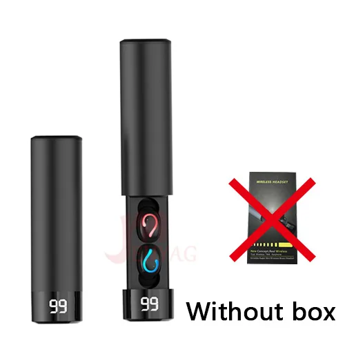 black without box MEUYAG HBQ Q67 беспроводные наушники Bluetooth 5,0 TWS Спортивная гарнитура громкой связи Наушники для iPhone samsung Xiaomi - Цвет: black without box