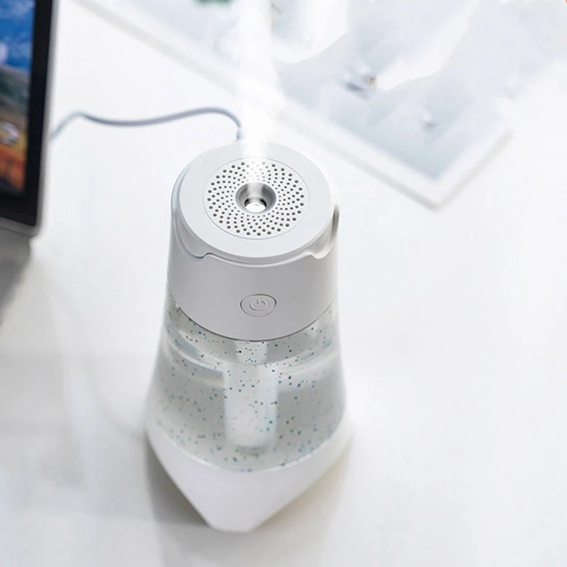 300ML USB Cat Air Humidifier Ultrasonic Humidifier with LED Light Mini USB Fan for Home Office