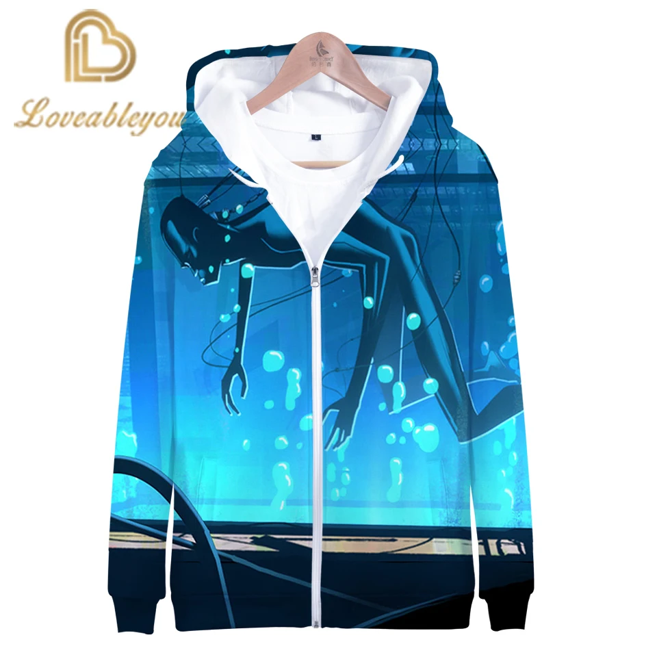 Blue Orange Colorful Triangles Mens Hoodie Sweater Allover Print Yizzam