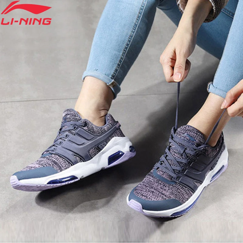  Женская спортивная обувь Li Ning, удобная дышащая обувь для фитнеса с подушкой «пузырьковая поверхность», AGCN008, YXB139 