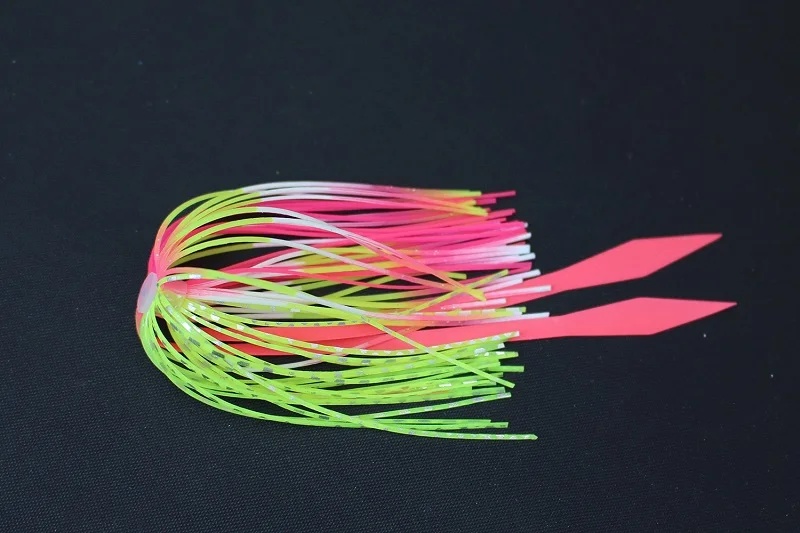 Tigofly 9 шт. 9 цветов красочные Силиконовые юбки стример Спиннербейт Buzzbait кальмар резиновая приманка наживки рыболовные блесны аксессуары - Цвет: Hot Pink
