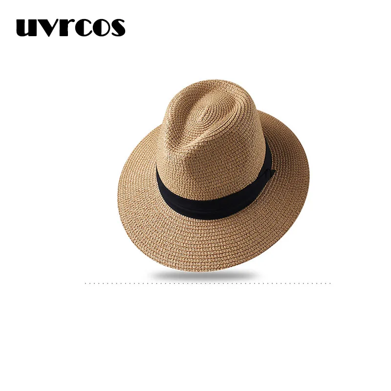 UVRCOS 2020 Панама шляпа летняя от солнца для женщин мужчин пляжная соломенная