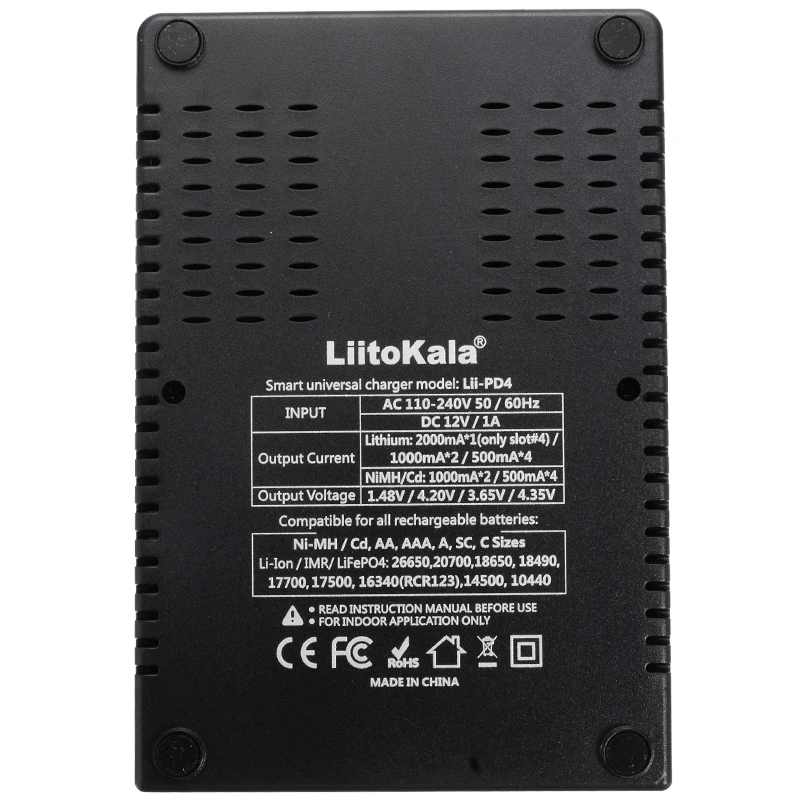 Многофункциональное 4 снимка Lii-PD4 ЖК-зарядное устройство для AA AAA SC C NiMH Cd 18490 18350 17670 17500 Li-Ion IMR