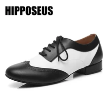 HIPPOSEUS Men's Dance Shoes Boy/Man Latin Dance-shoe Ballroom Modern Tango Jazz Dancing Shoes Salsa Genuine Leather Dropshipping