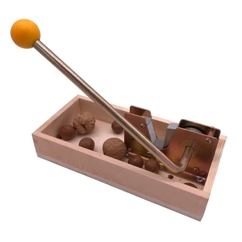 

Wooden + Metal Nut Opener Bigan Fruit Stainless Steel Mechanical Sheller Hawaiian Fruit Peeler Nut Tong