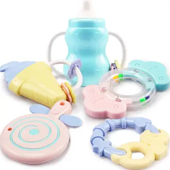 

DishyKooker Baby Rattle Teether Hand Shake Bell Ring Months Teether Toys for Boys and Girls