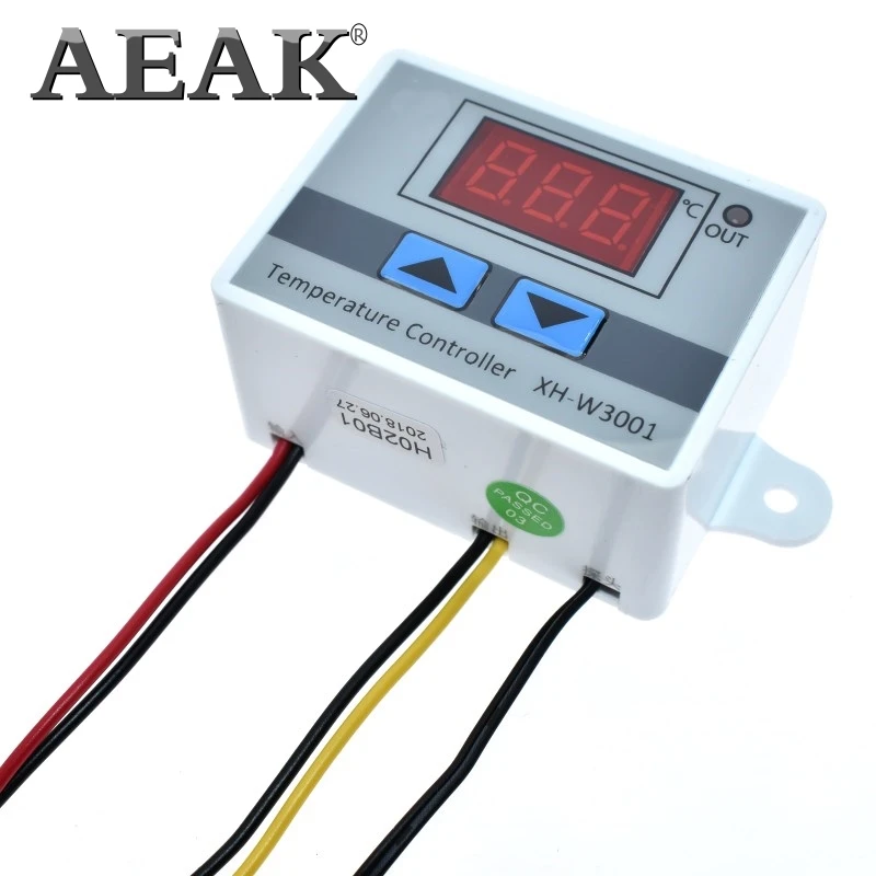 Цифровой регулятор температуры AEAK XH W3001 10A 12 В 24 220 с ЖК дисплеем|Интегральные