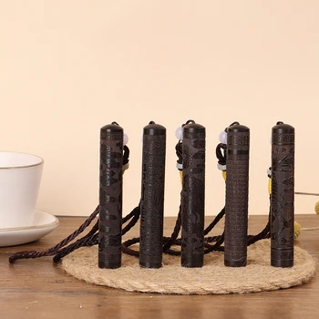 

Chinese Retro Style Cigarette Lighter Windproof Light USB Lighter Engraving Sandalwood Electronic Rechargeable Lighter