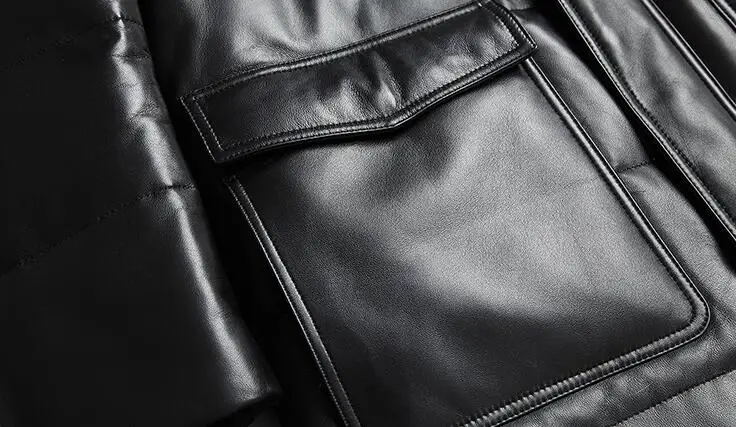 Мужская куртка-пуховик из овечьей кожи, длинное зимнее пальто, толстовки, зимние парки, белый пуховик с подкладкой из лисьего меха, верхняя одежда с воротником, пальто