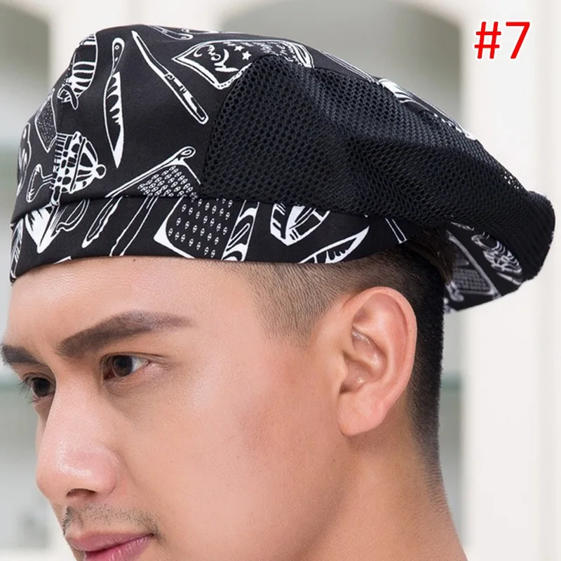 Style 7 Мужская и женская шапка шеф-повара, кепка для приготовления пищи, для кухни, для пекаря, для ресторана, Униформа, для кухни, для ресторана, официант шеф-повор, шапки для повара - Цвет: Style 7