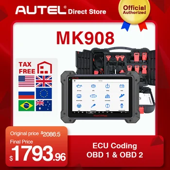 

AUTEL MaxiCOM MK908 OBD2 Auto Diagnostic ECU Coding OBDII Scanner ECU Programmer with J2534 PK MaxiSys Pro Elite MS908P MK908P