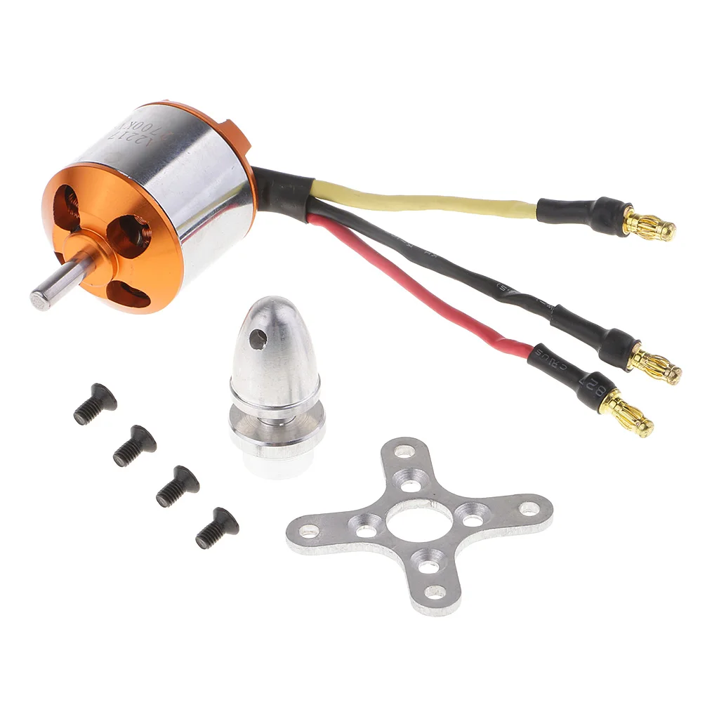 A2217 2700KV Brushless Motor + Metal Mount / propellers Clip for 6'' Blade Propeller Fixed Wing Helicopter / RC Ship
