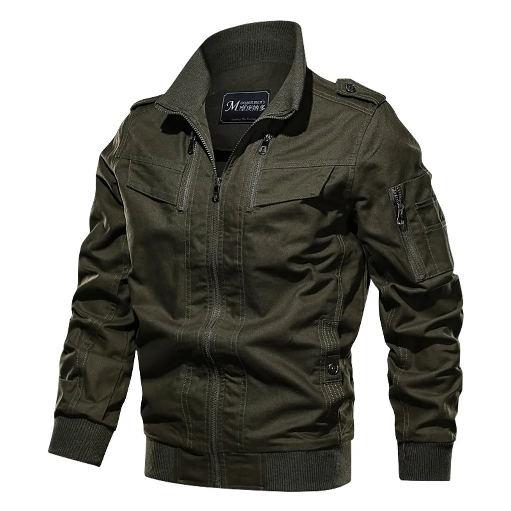 Military Jacket Men Autumn Jacket Coat Tactical Jacket Men Multi Pocket Cargo Jacket Men's Clothing jaqueta masculino#4