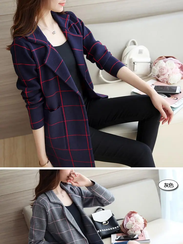 Ms. Spring and Autumn High Quality Sweater Cardigan New Women's Long Autumn Knit Jacket Women cardigan women
