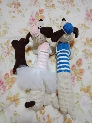 Cute handmade puppy wrist protector puppy mouse pad crochet mascot toy gift best birthday gift(do, don't DIY) knitted stuffed d