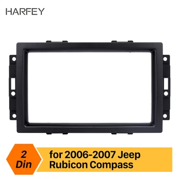 

Harfey Car Frame Double 2Din Stereo Cover Trim Kit for Jeep Rubicon Compass DVD Player Autoradio Refitting Kit In Dash Bezel
