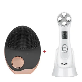 

Ultrasonic RF EMS Face Massager Photon Facial Cleansing Brush Massage Skin Firming Wrinkle Removal Anti-aging Beauty Instrument