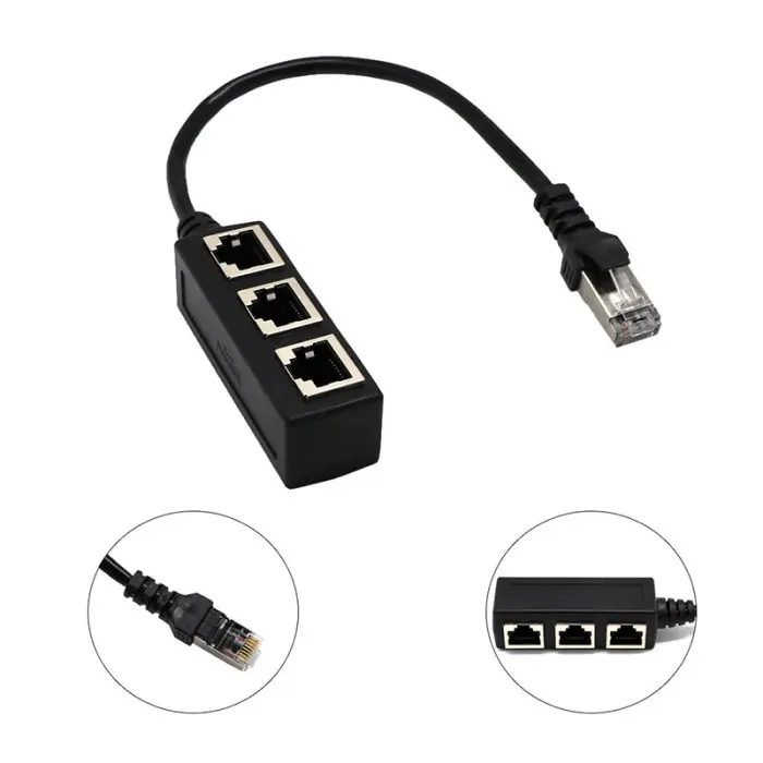 RJ45 Y Splitter адаптер 1-3 порта Ethernet кабель-коммутатор для CAT 5/CAT 6 LAN разъем Ethernet VJ-Drop