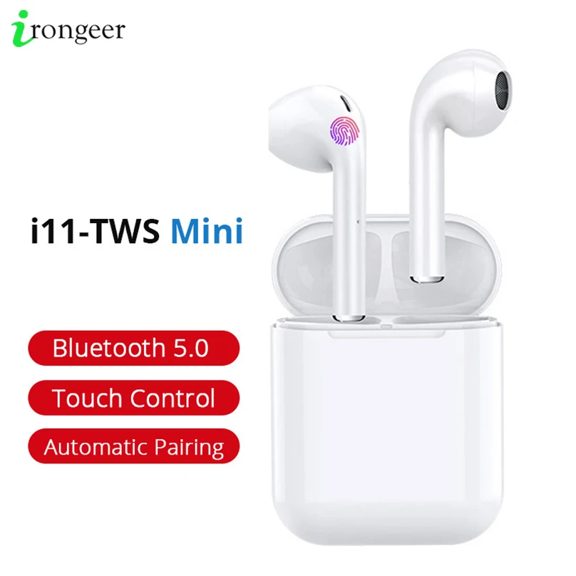 €8.24 |Auriculares i11 Tws Mini inalámbricos Bluetooth 5,0 con caja de carga de micrófono auriculares deportivos para teléfono inteligente iPhone XR 11 on AliExpress 