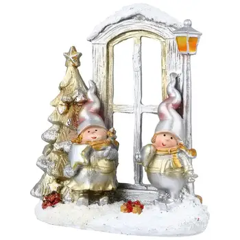 

Christmas Style Candlestick Resin Candle Holder Desktop Adornment For Home Offive Decoraitve Miniatures Birthday Gift