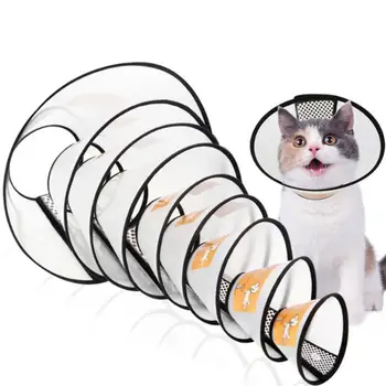 

Hot New Safety Pet Dog Anti-Biting Ring Collars ABS Dog Cat Grooming Protective Cover Wound Healing Cone Collar Pet Dog Supplies