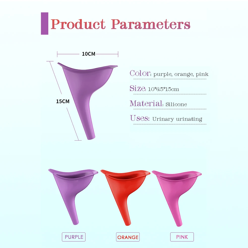 Дорожная портативная Женская Автомобильная Воронка для мочи женский силикон мочеиспускание на открытом воздухе для кемпинга девушка стоит вверх Туалет леди мягкие писсуары подарок