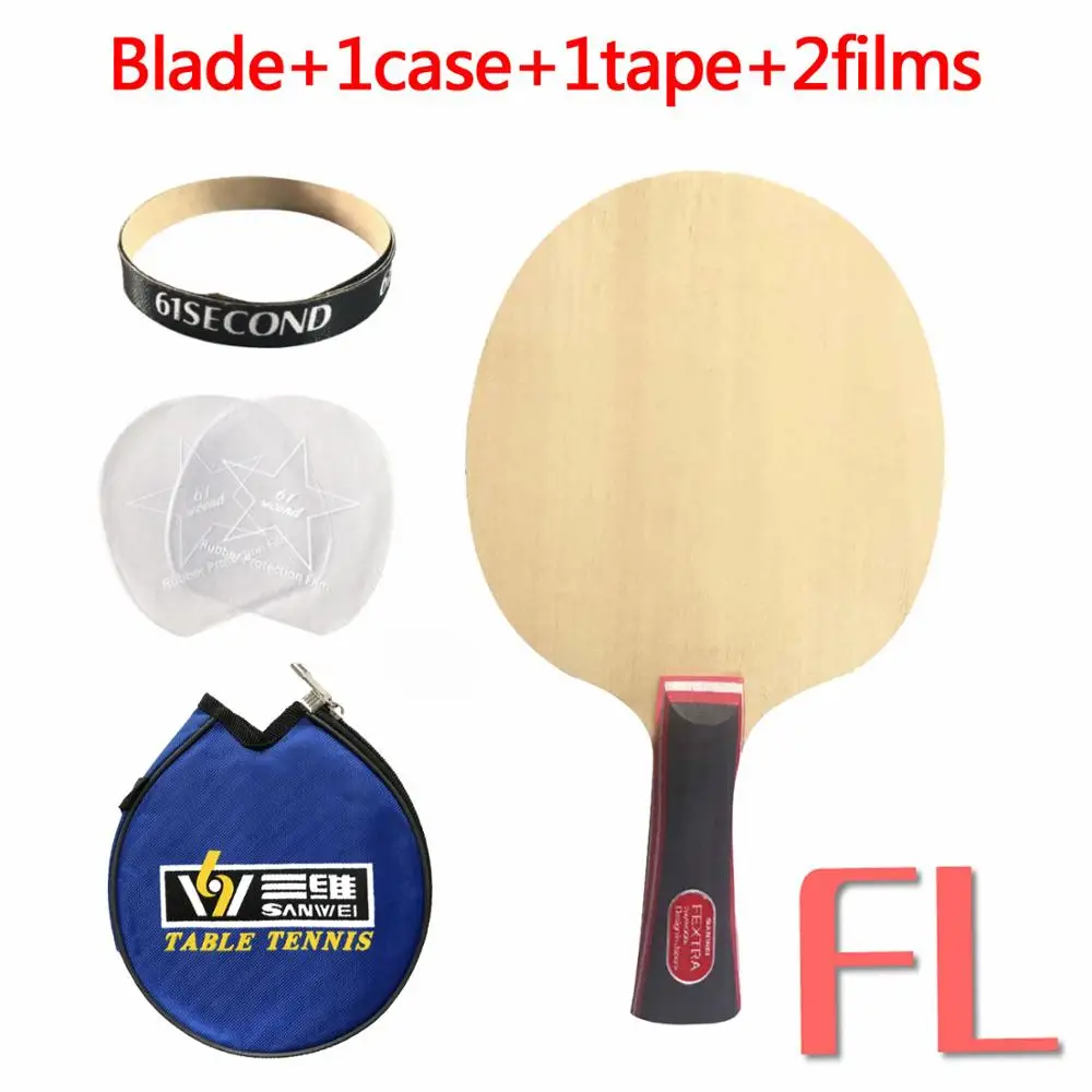 FL with Y 1 case Sanwei FEXTRA 7 настольный теннис лезвие 7 слойная деревянная ракетка Пинг Понг Летучая мышь весло - Цвет: FL with Y 1 case
