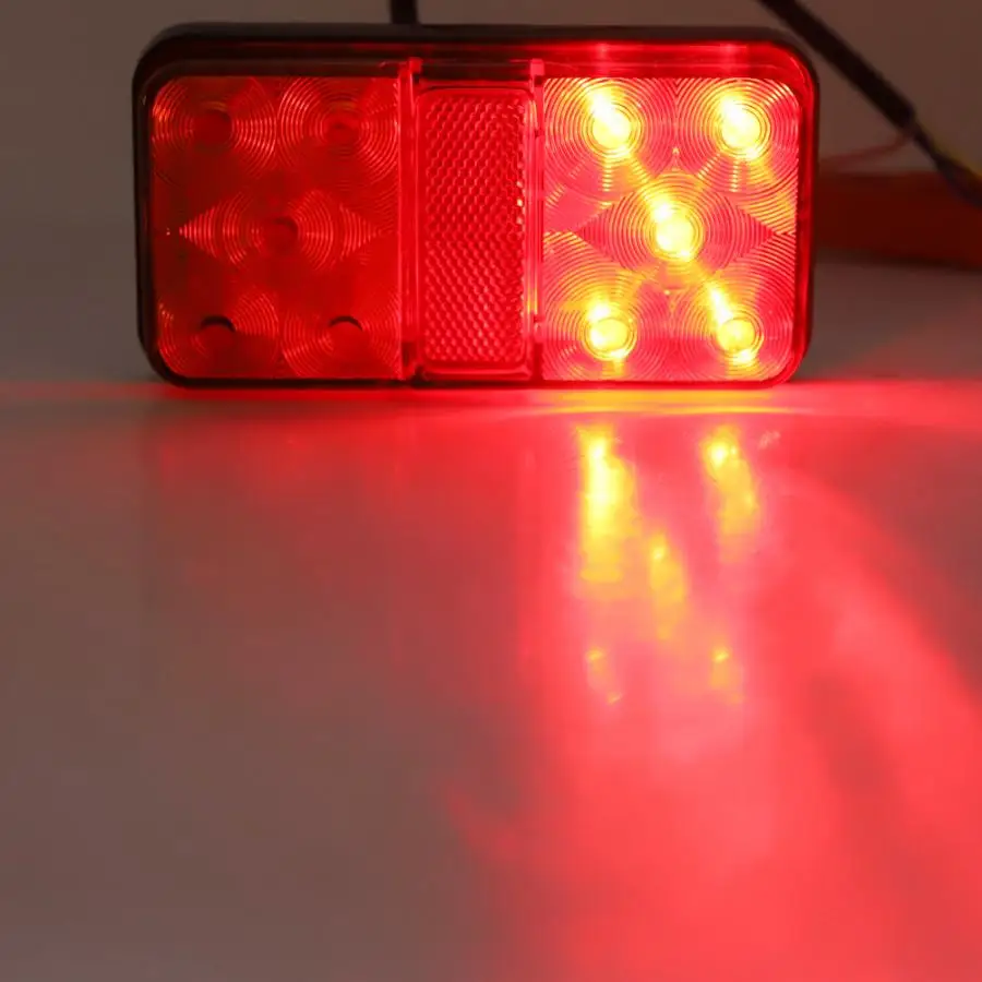 2 шт. Универсальный 10LED хвост светильник может занять от 10 до 30V задний фонарь "Динамо" для хвост светильник грузовик задний светильник красного и желтого цветов DC12/24 V