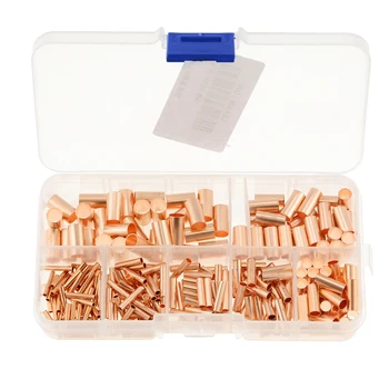 

250pcs Terminal Block Wire Crimping Terminal GT Small Copper Tube Copper Connecting Tube Wire Connector Wire Connector