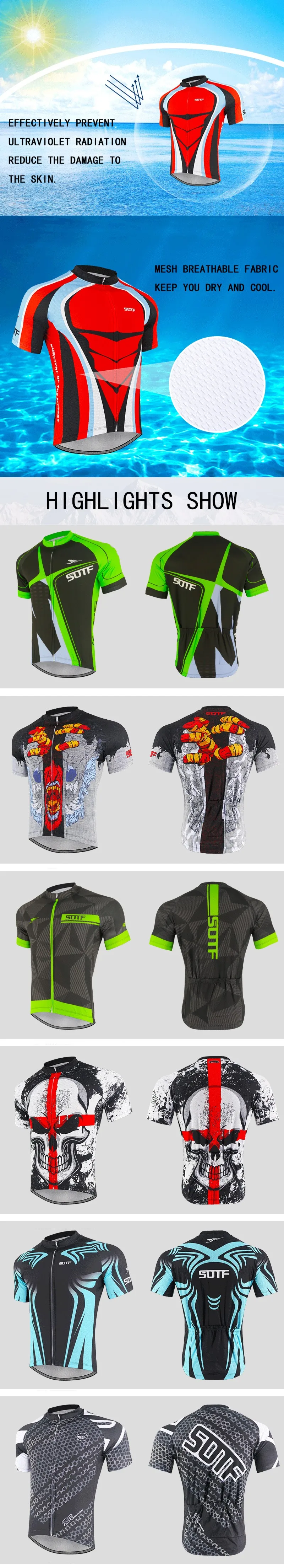 Geometric lines breathable Bicycle Wear Shirts summer retro cycling jersey maillot short sleeve cycling jersey motocross sotf