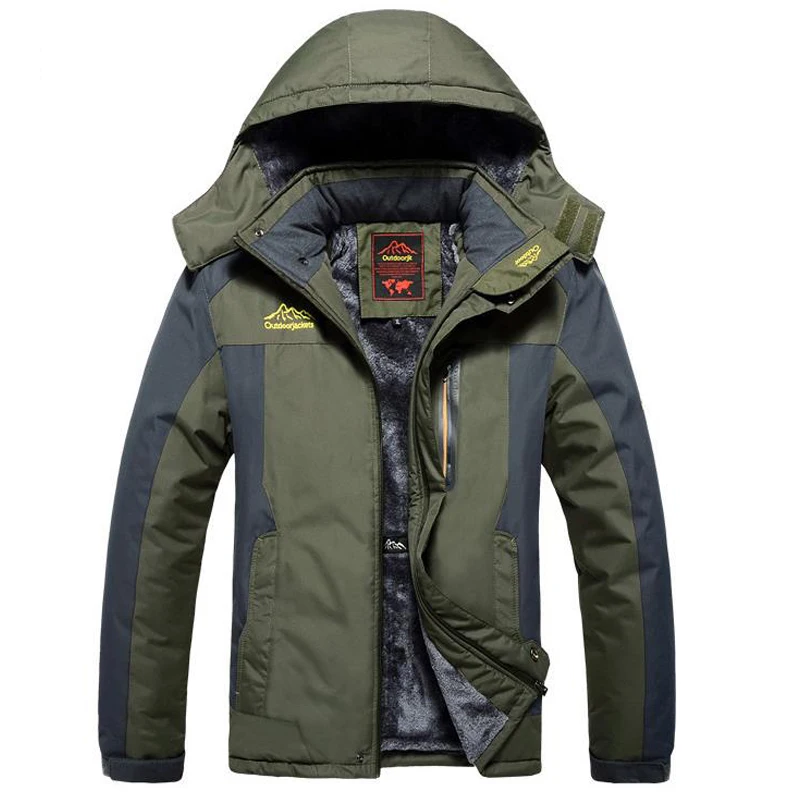 

Winter Fleece Military Jackets Men Windproof Waterproof Outwear Parka Mens Windbreaker Warm Raincoat Coat Plus Size 9XL Overcoat