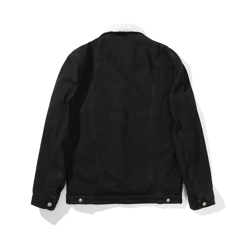 Skup 6XL kowbojskie zimowe kurtki dżinsowe ciepłe płaszcze dżinsowe odzież wierzchnia mężczyźni duże rozmiary wełniana wkładka zagęścić Sherpa Denim kurtki odzież, GCM004