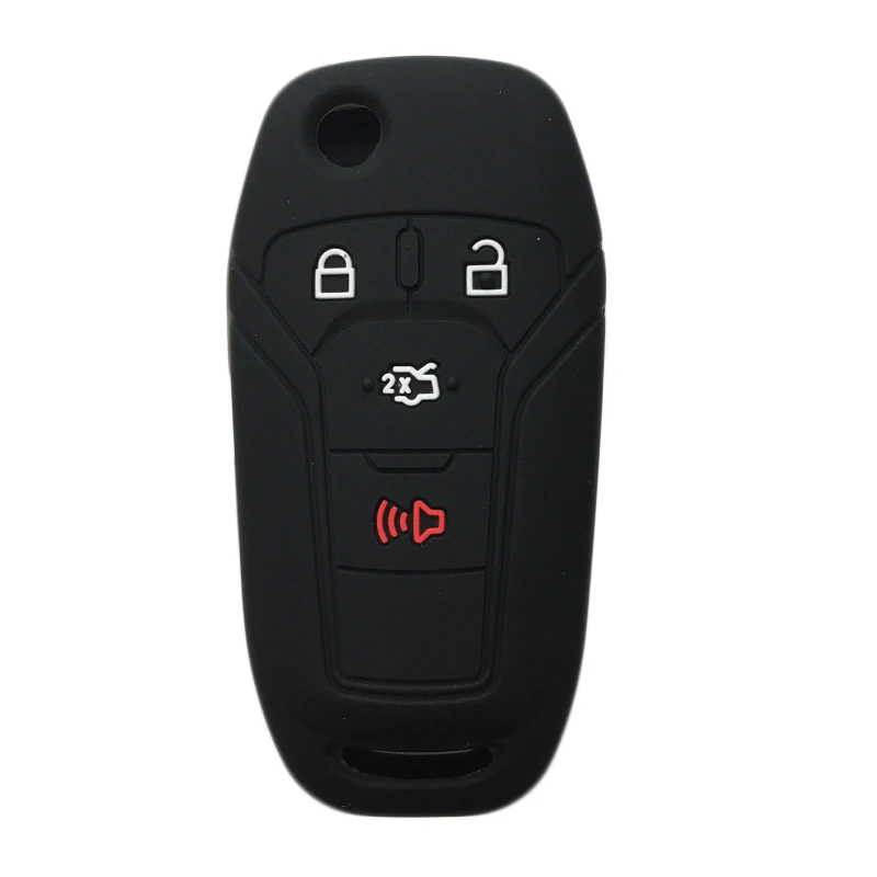 Car Key Cover Shell Skin Holder for Ford Fusion 2013 2014 2015 Mustang Fusion Fiesta Remote Flip Keys Case for Keychain Alarm