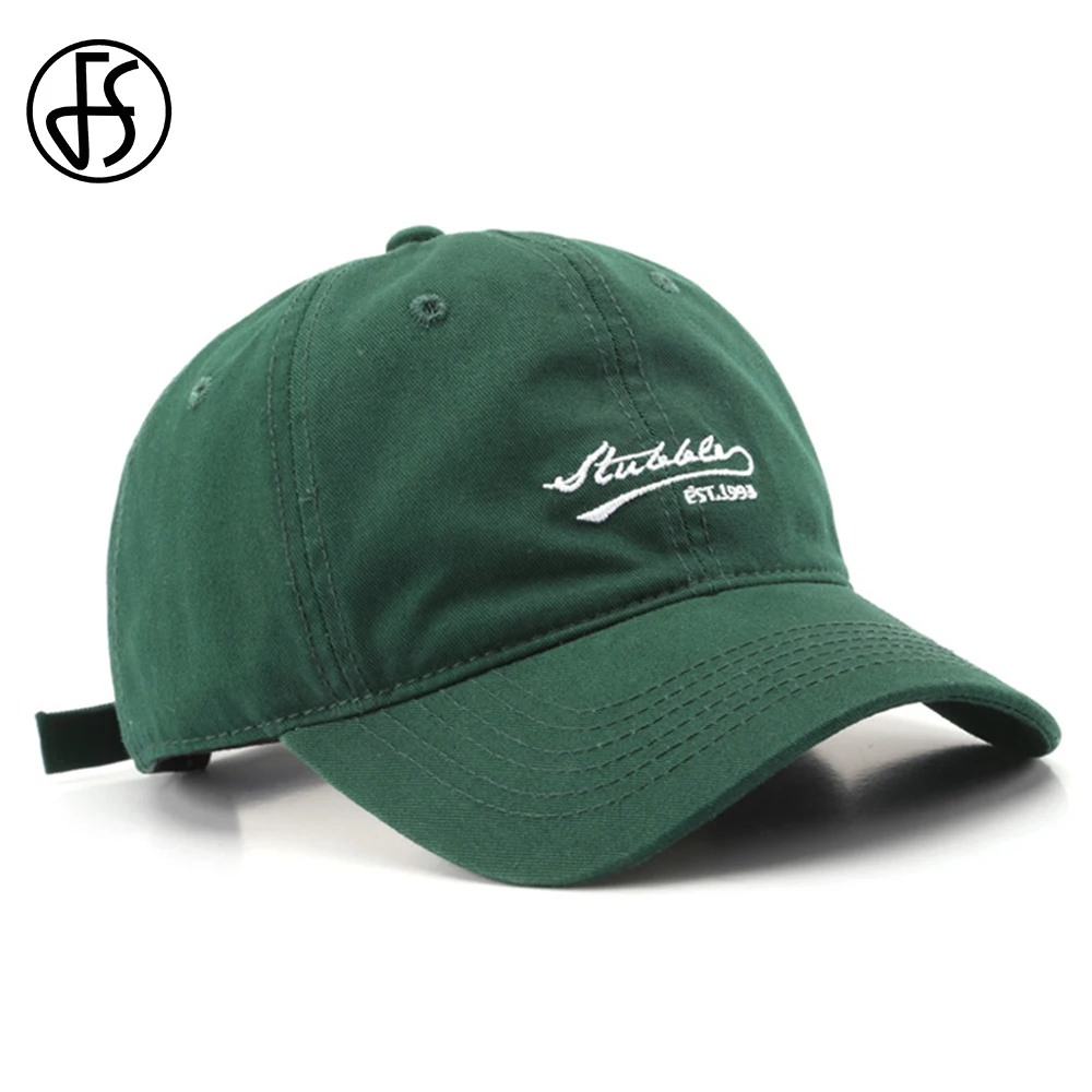 FS 2022 зеленые хлопковые бейсболки Snapback для мужчин и женщин в стиле хип-хоп шляпы