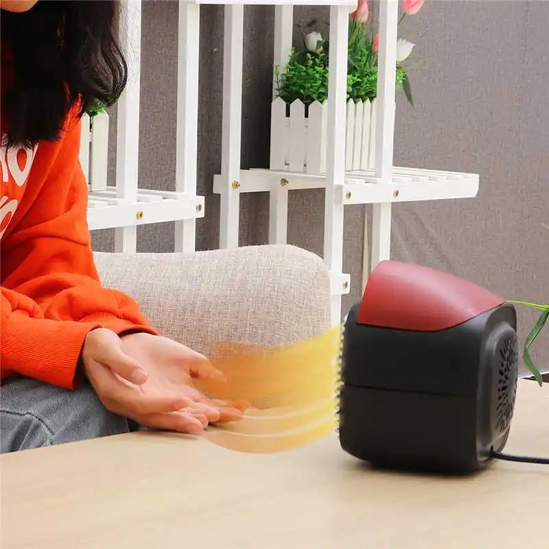 Mini Portable Electric Heater Desktop Heating Warm Cold Air Fan 800w Home Office Wall Handy Air Heater Radiator Warmer Fan