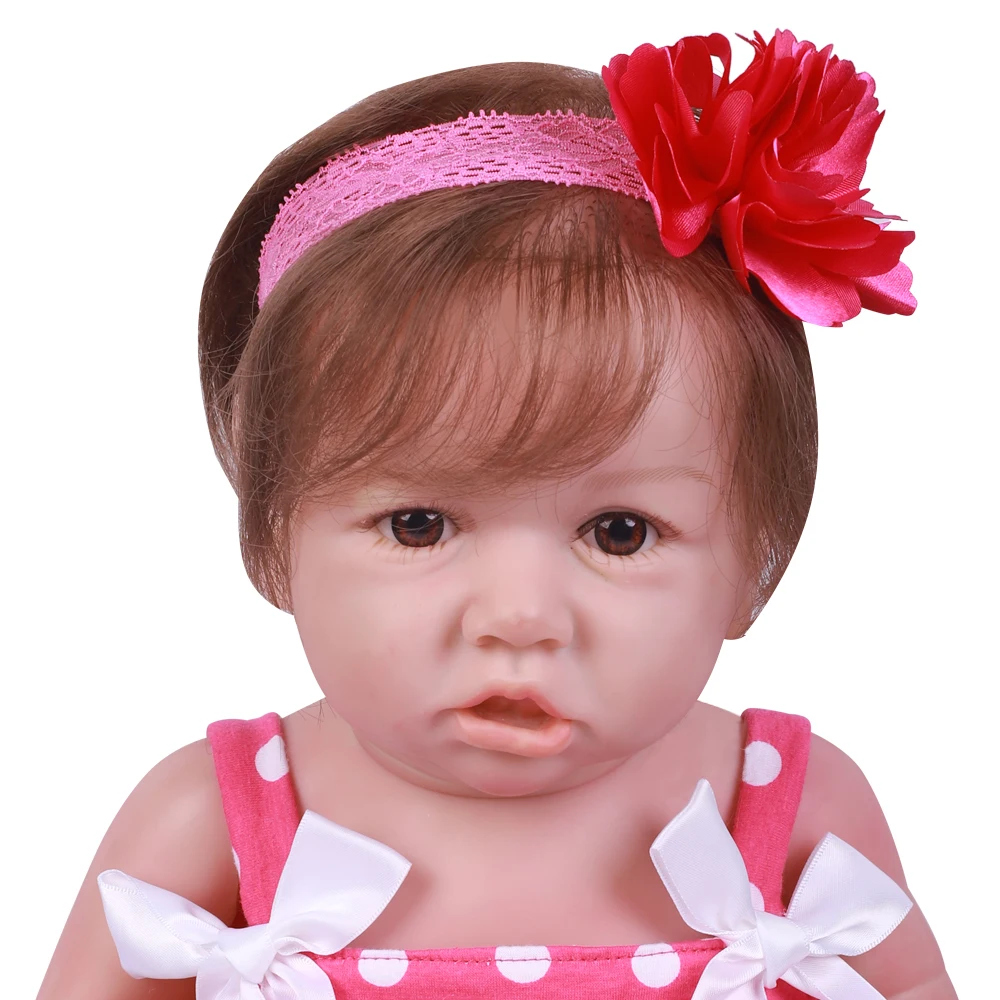 20"Kids Birthday Christmas Gift Soft Vinyl Body Toys for Girls Reborn Toddle Doll Full Body Toy Silicone Baby Reborn Baby Doll