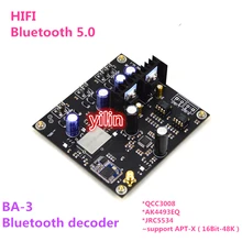 ZEROZONE BA-3 HIFI QCC3008+ AK4493EQ чистый Bluetooth 5,0 DAC декодер плата с MKC часы