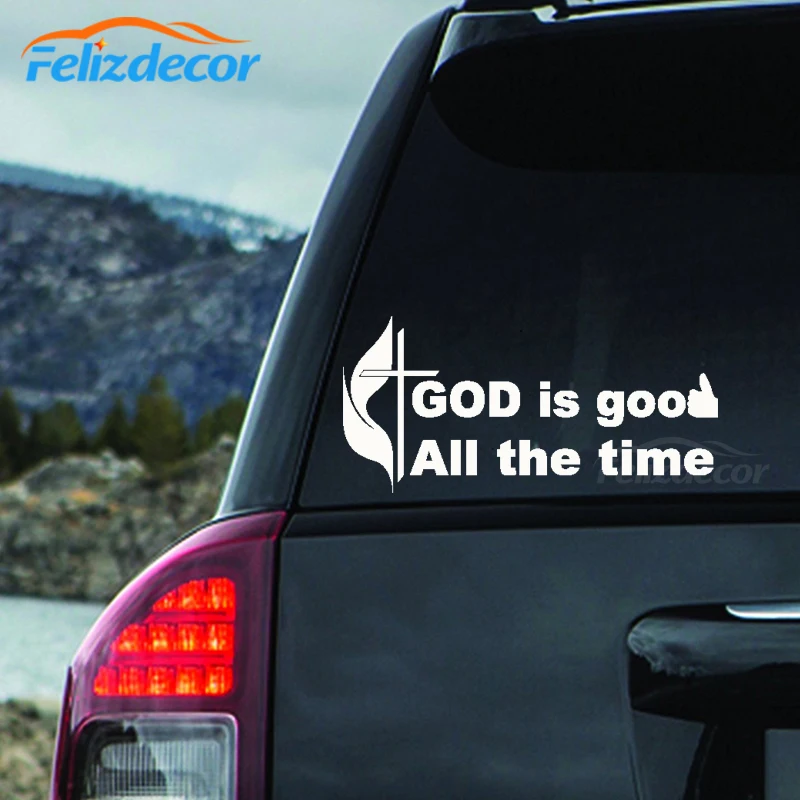 God Is Good All The Time наклейки для кузова автомобиля с изображением персонажа крест
