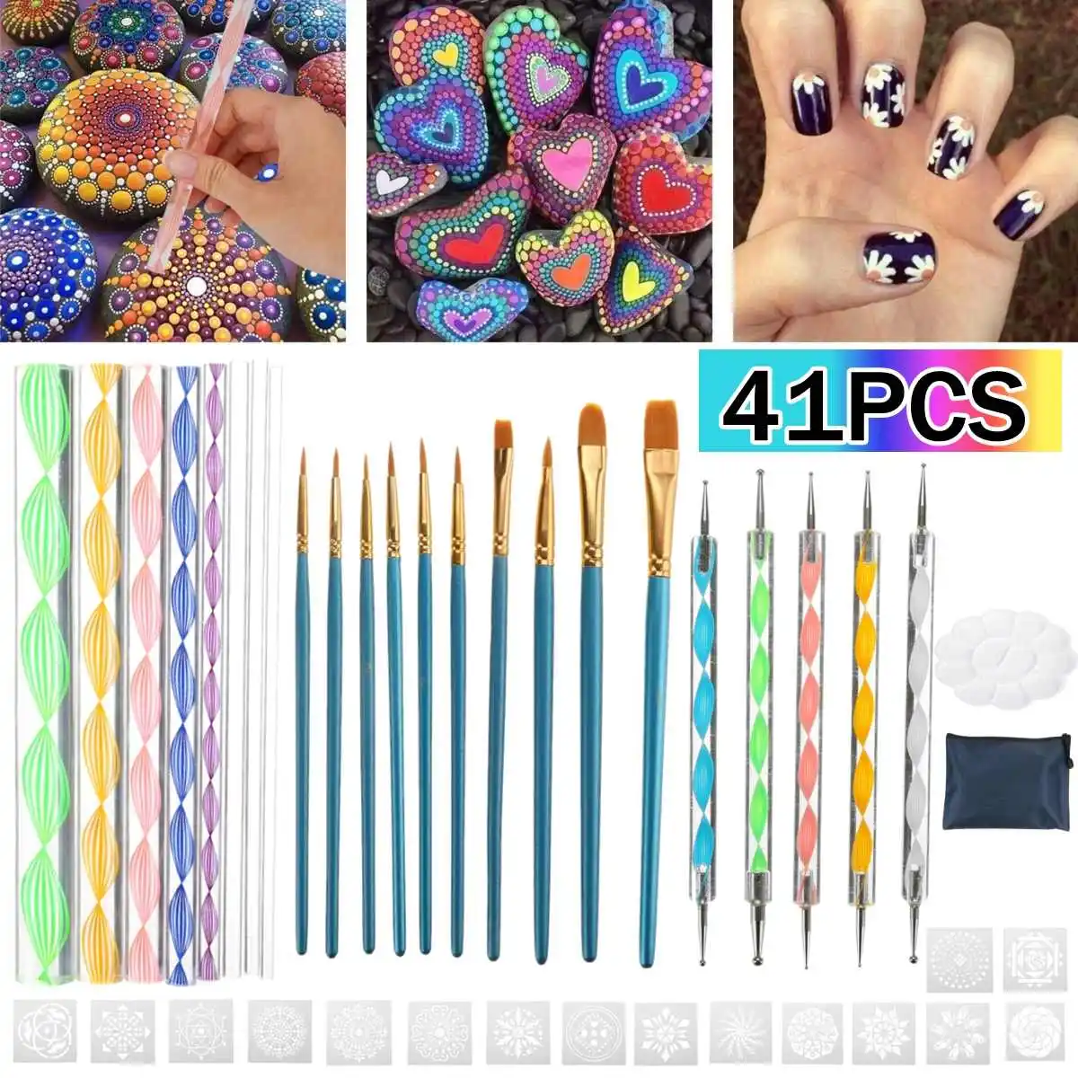 Mandala Dotting Tools Set for Painting Rocks Pottery Portable Multifunction  Embossing Dot Kit Tool Set Handwork Decoration - AliExpress