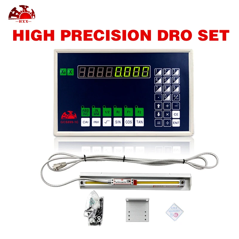 

One Axis Grating Digital Readout DRO With 50-1000mm 5um Linear Scales For Machine Tools