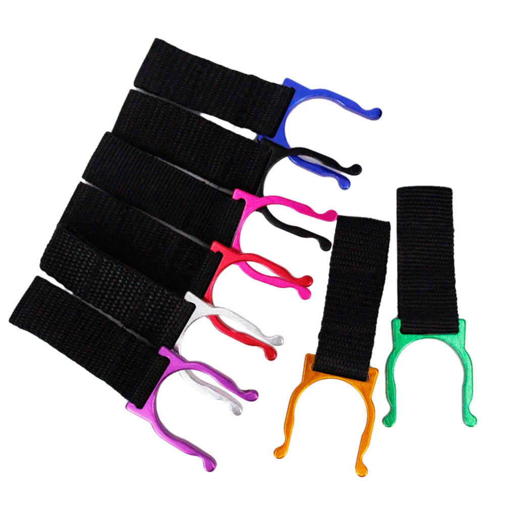 

10Pcs Ribbon Water Bottle Buckle Hook Holder Clip Aluminum Outdoor Safe Carabiner Camping KeyChain Mult Colored Buckle Carabiner