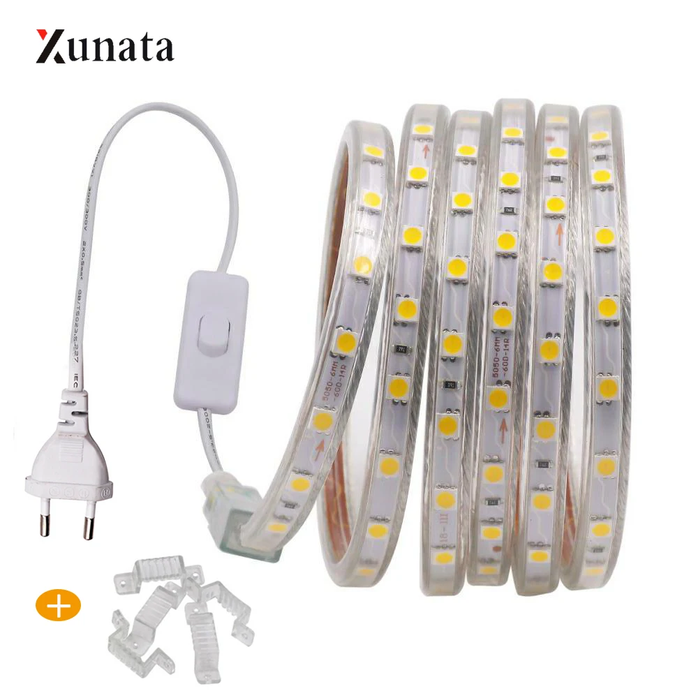110 В 220 Светодиодная лента светильник SMD5050 60 светодиодов WIFI RGB гибкая светодиодная