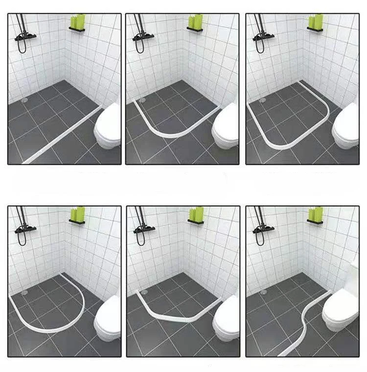  ZJMK Tapón de agua para ducha, accesibilidad plegable para ducha,  umbral de ducha de baño, barrera de agua de separación seca y húmeda, tapón  de agua flexible (tamaño : 31.5 in/31.5