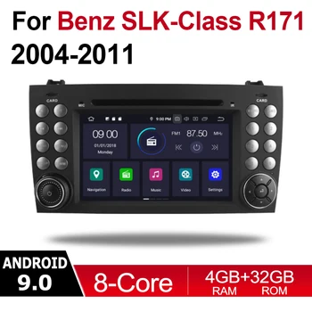 

2 Din Car Multimedia Player Android 9 Auto Radio For Mercedes Benz SLK Class R171 2004~2011 NTG DVD GPS 8 Cores 4GB+32GB BT