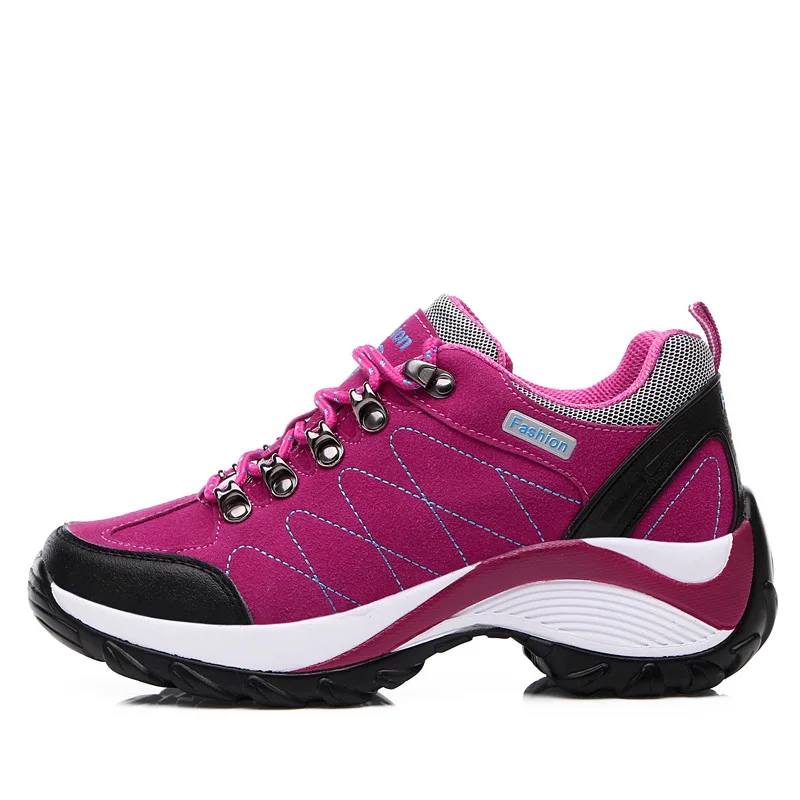 

2020 Spring Outdoor Casual Women's Shoes Lace-Up Fashion Sneakers Wear-resistant Non-slip Hiking Shoes Woman Sneaker Size 35-40