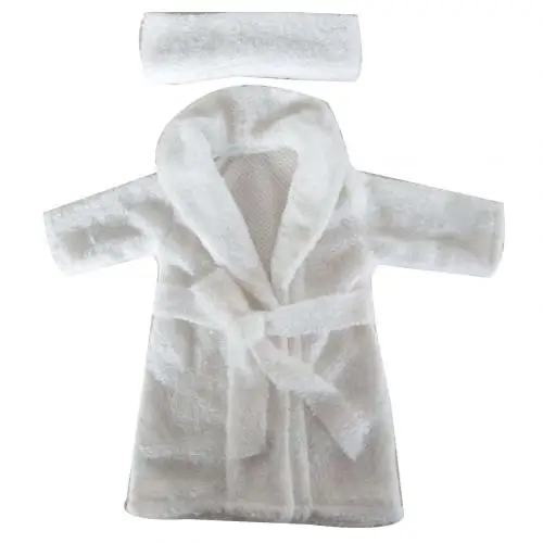 Банные халаты для новорожденных реквизит для фотосъемки мягкий плюшевый реквизит для фотосъемки шарф купальный халат костюм для душа подарок реквизит для фотосъемки - Цвет: White A