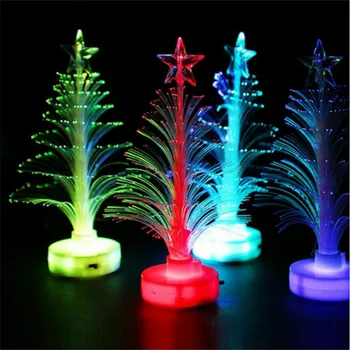 

New Creative Colorful Luminous Christmas Tree Led Flashing Fiber Optic Tree Christmas Luminous Toy